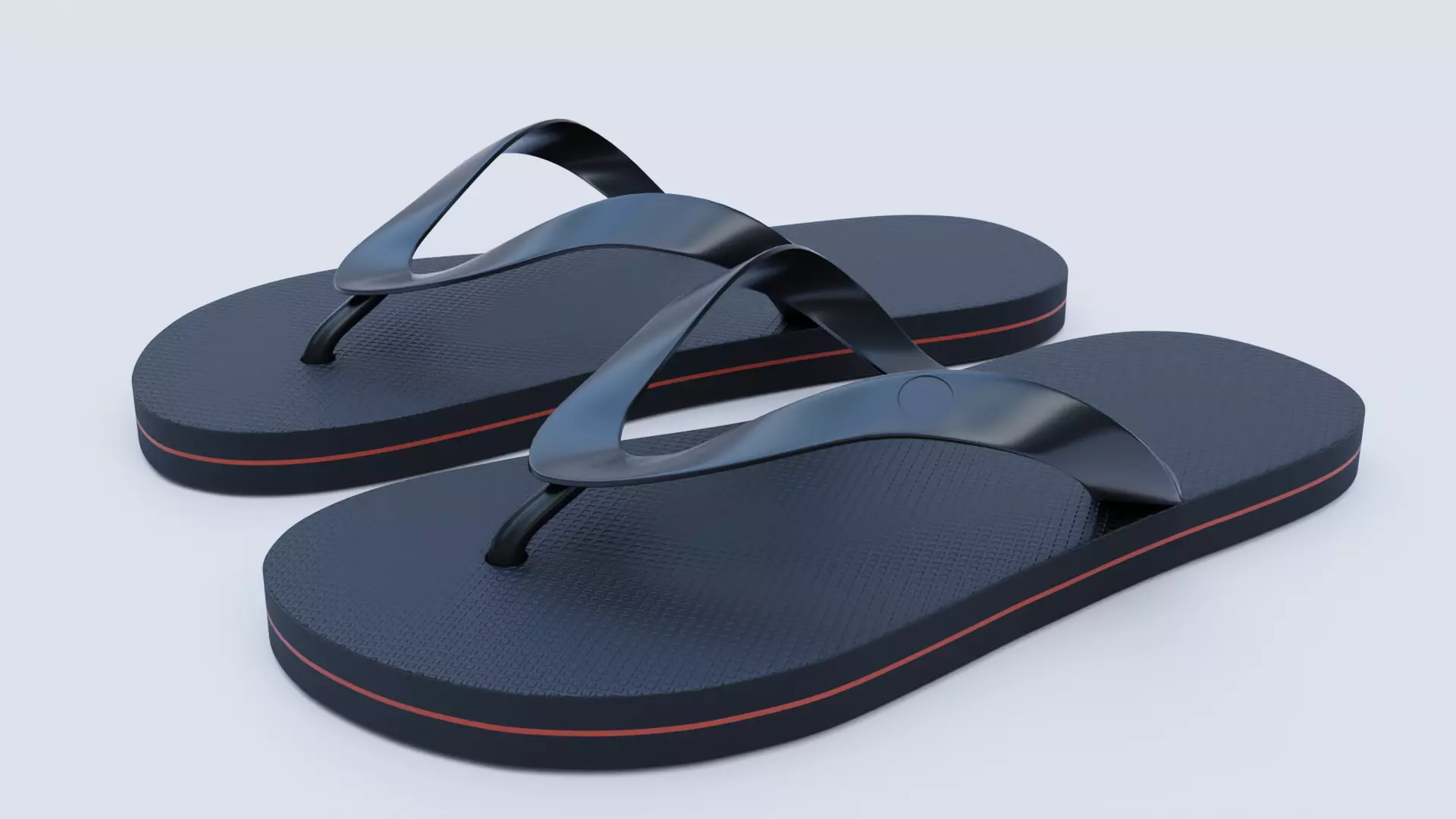 well modeled flip flops or sandals 3D model