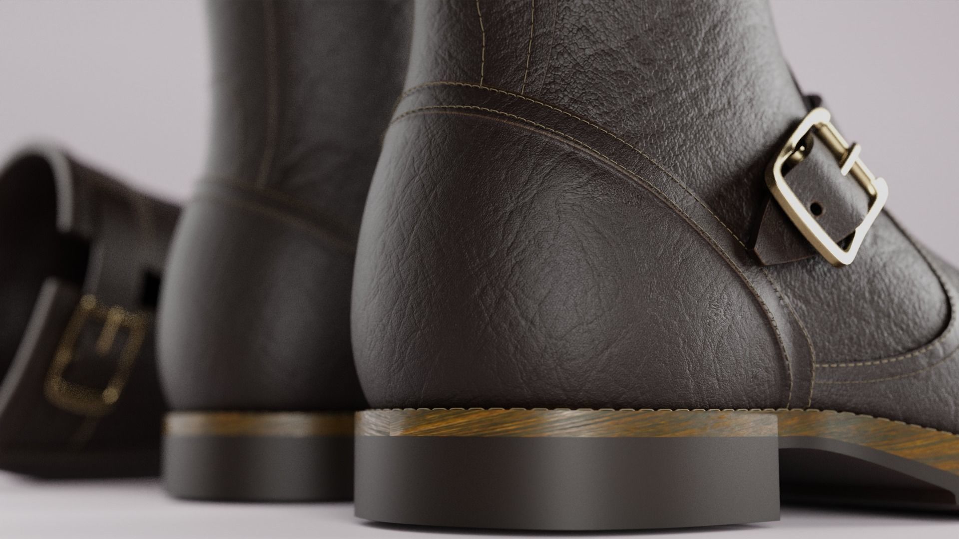 Ankle Boots 3D model_2