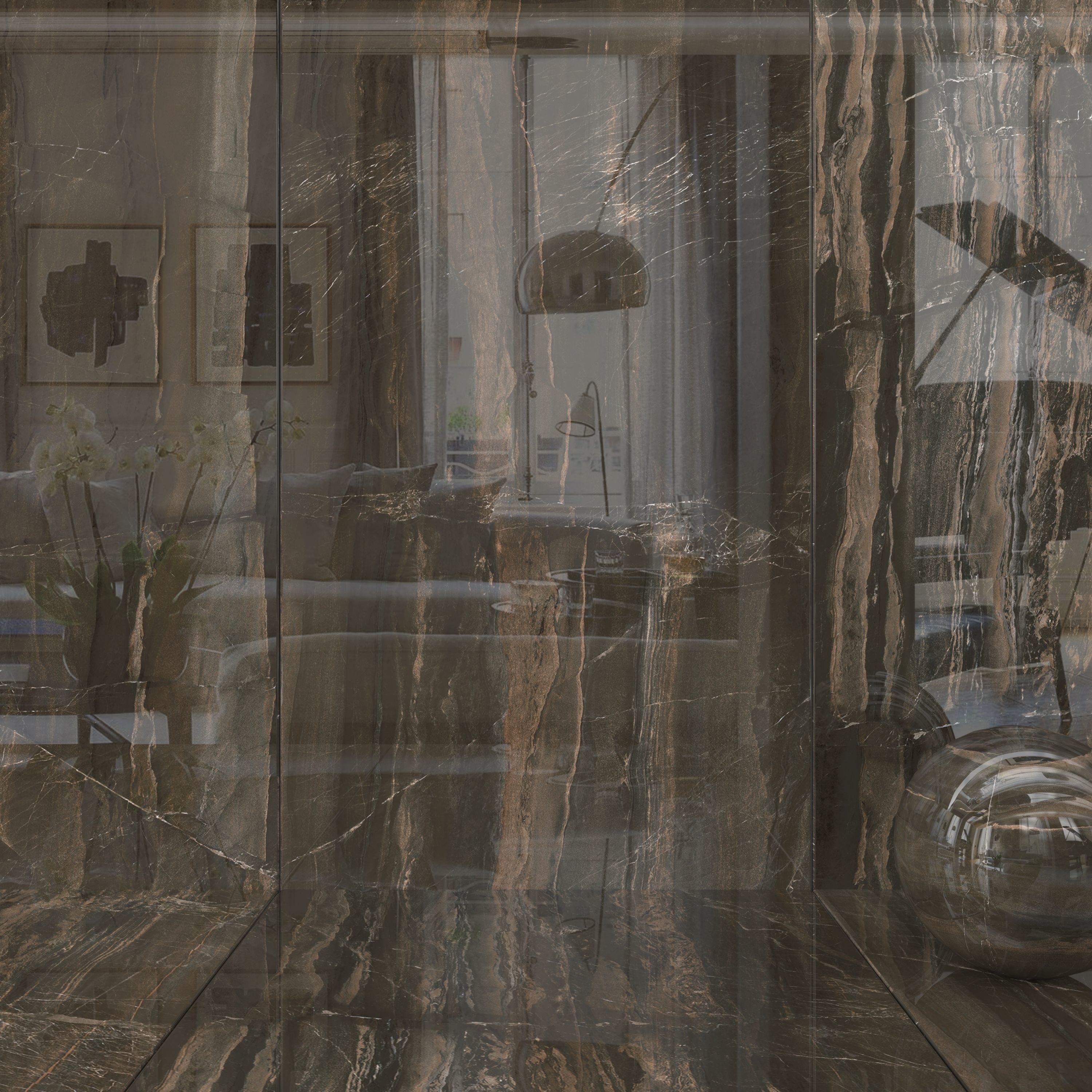 Wall Tiles Museum  Opera Brown 160x320 Set 1 Texture_5