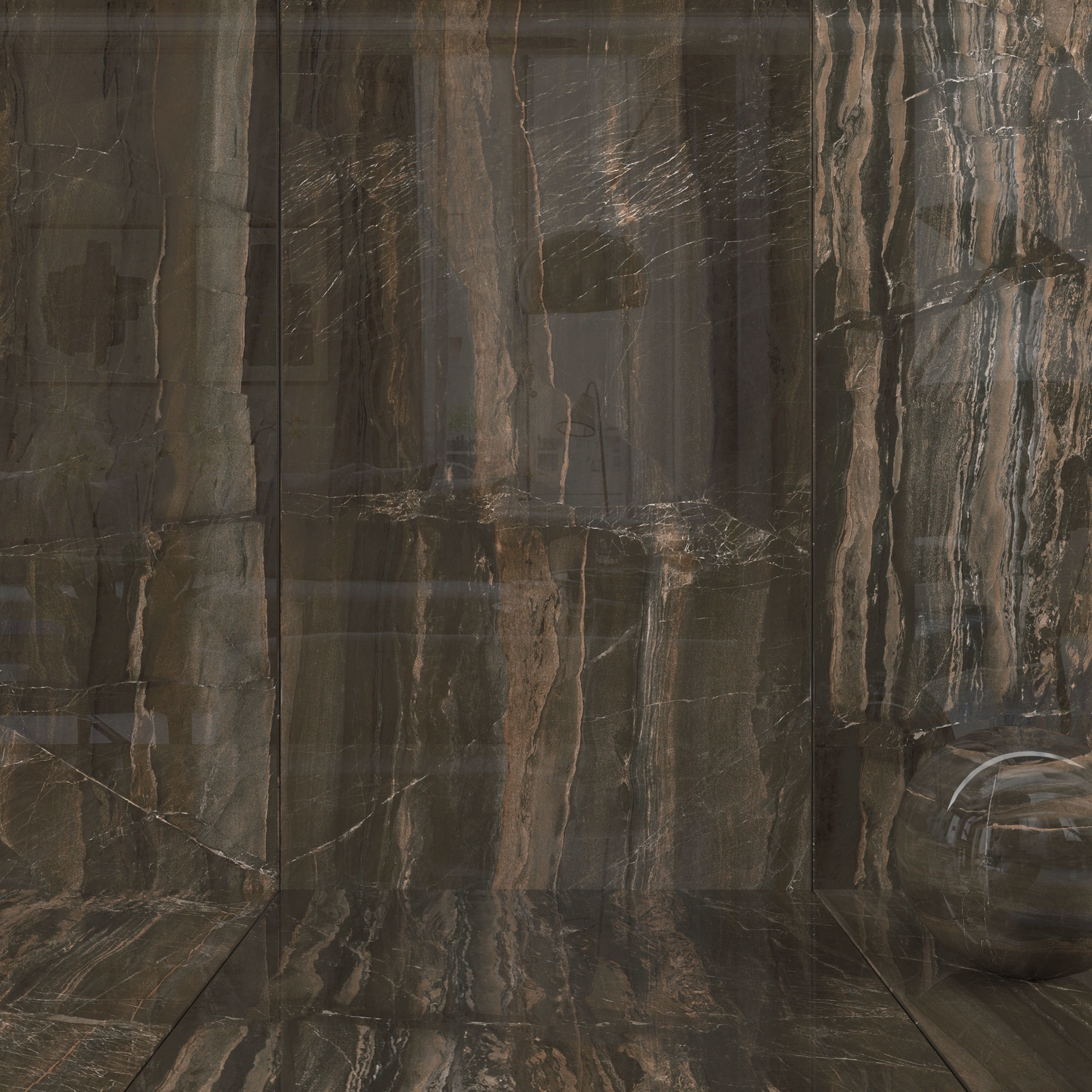 Wall Tiles Museum  Opera Brown 160x320 Set 1 Texture_3