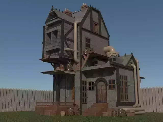 House Model steampunk 3D print model