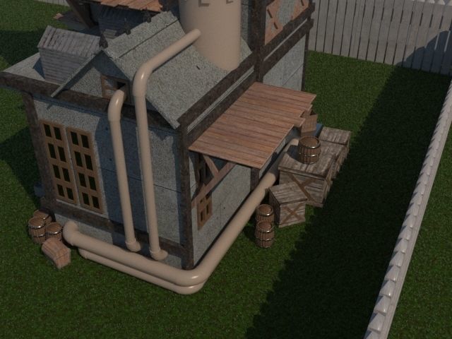 House Model steampunk 3D print model_6