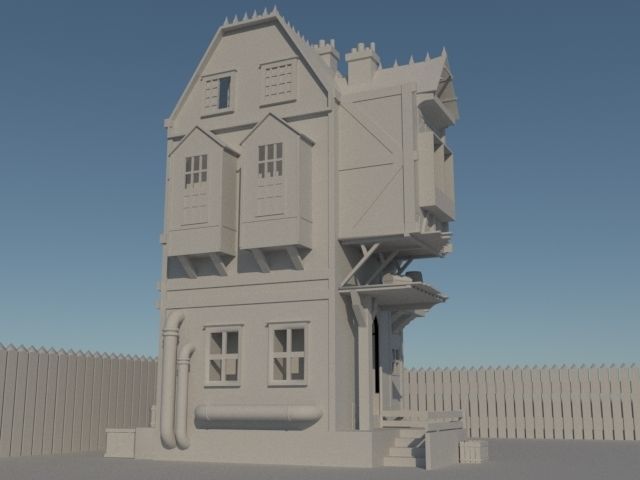 House Model steampunk 3D print model_4