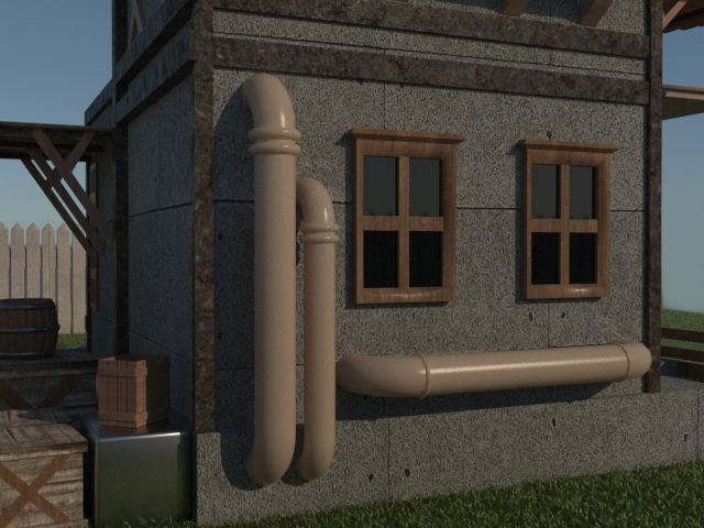 House Model steampunk 3D print model_8