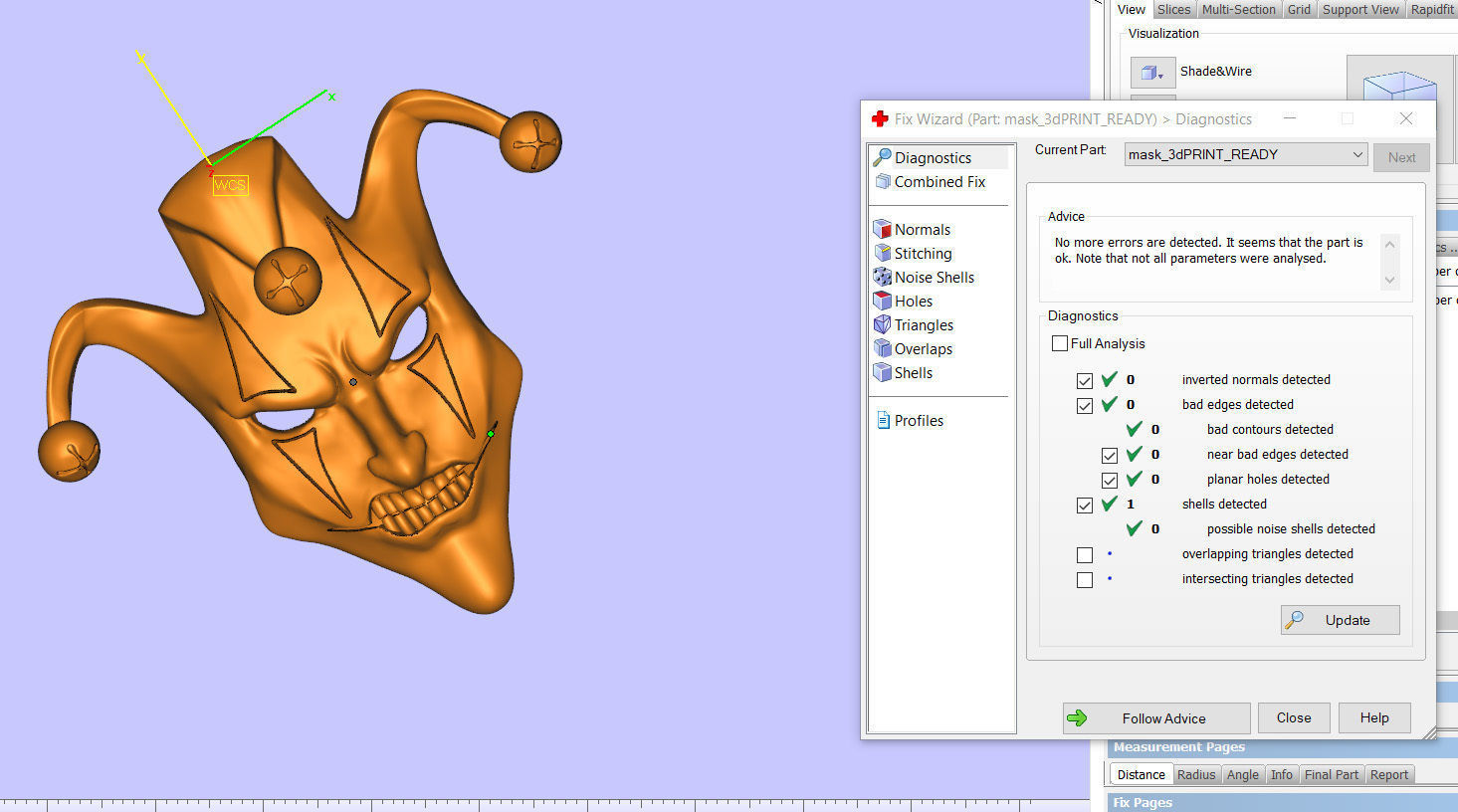 Mask face jester joker relief 3D print model 3D print model_6