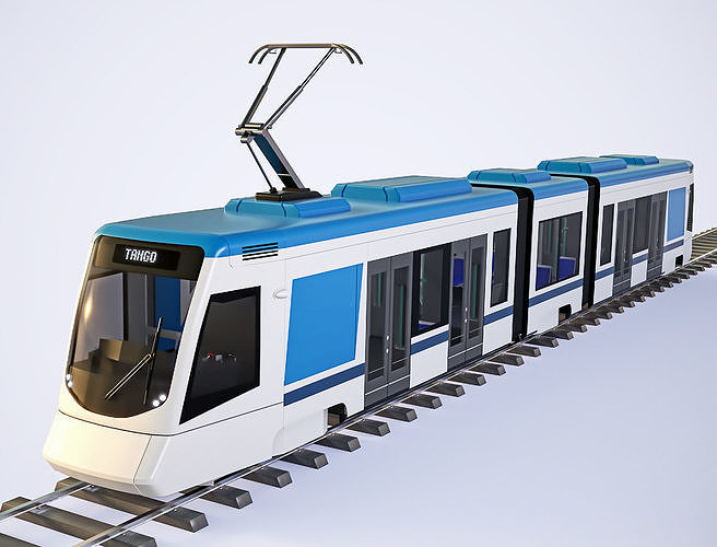 Stadler Tango city tram with 4k textures 3D model