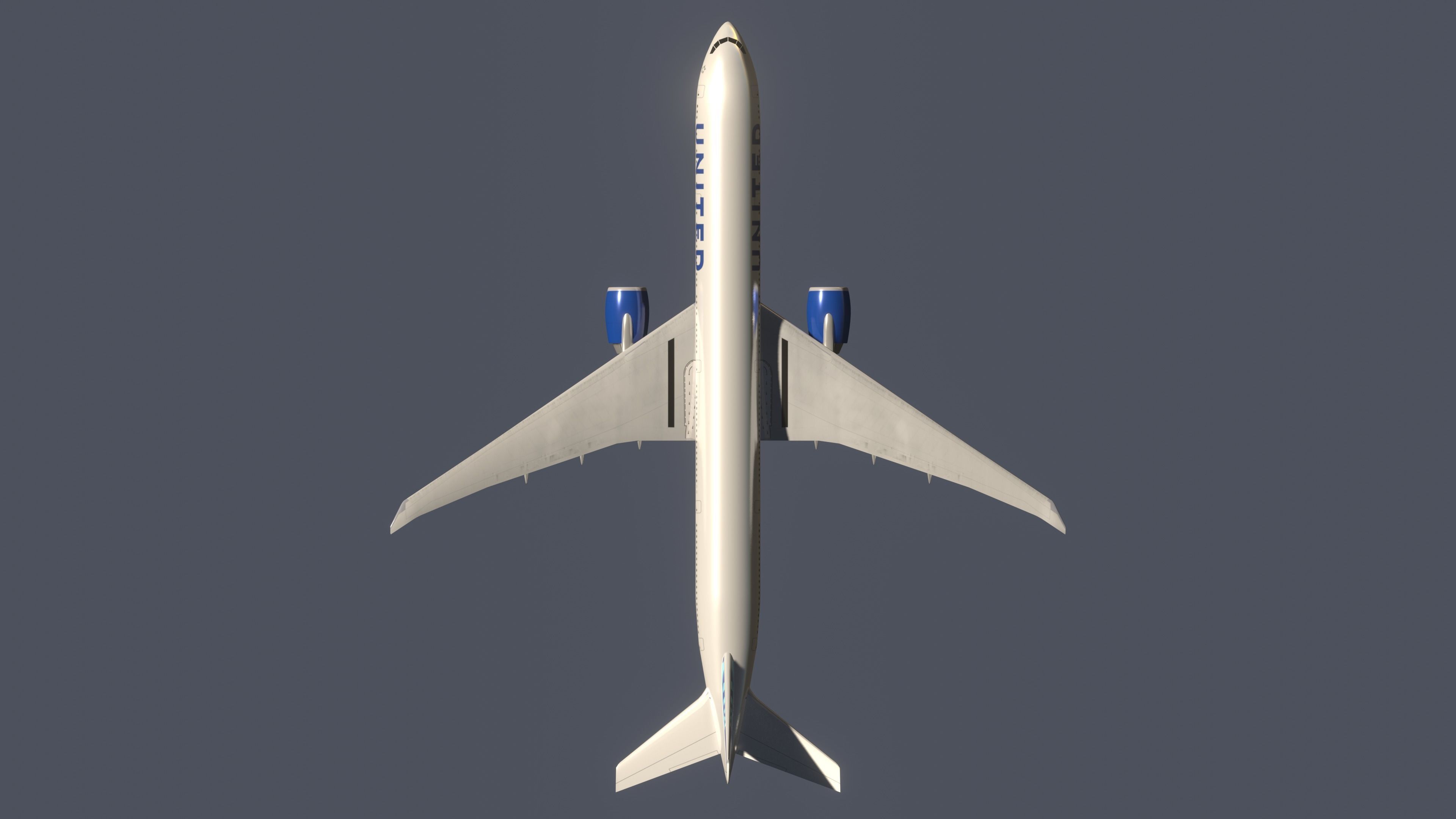 United Boeing 777300ER 3D model CGTrader