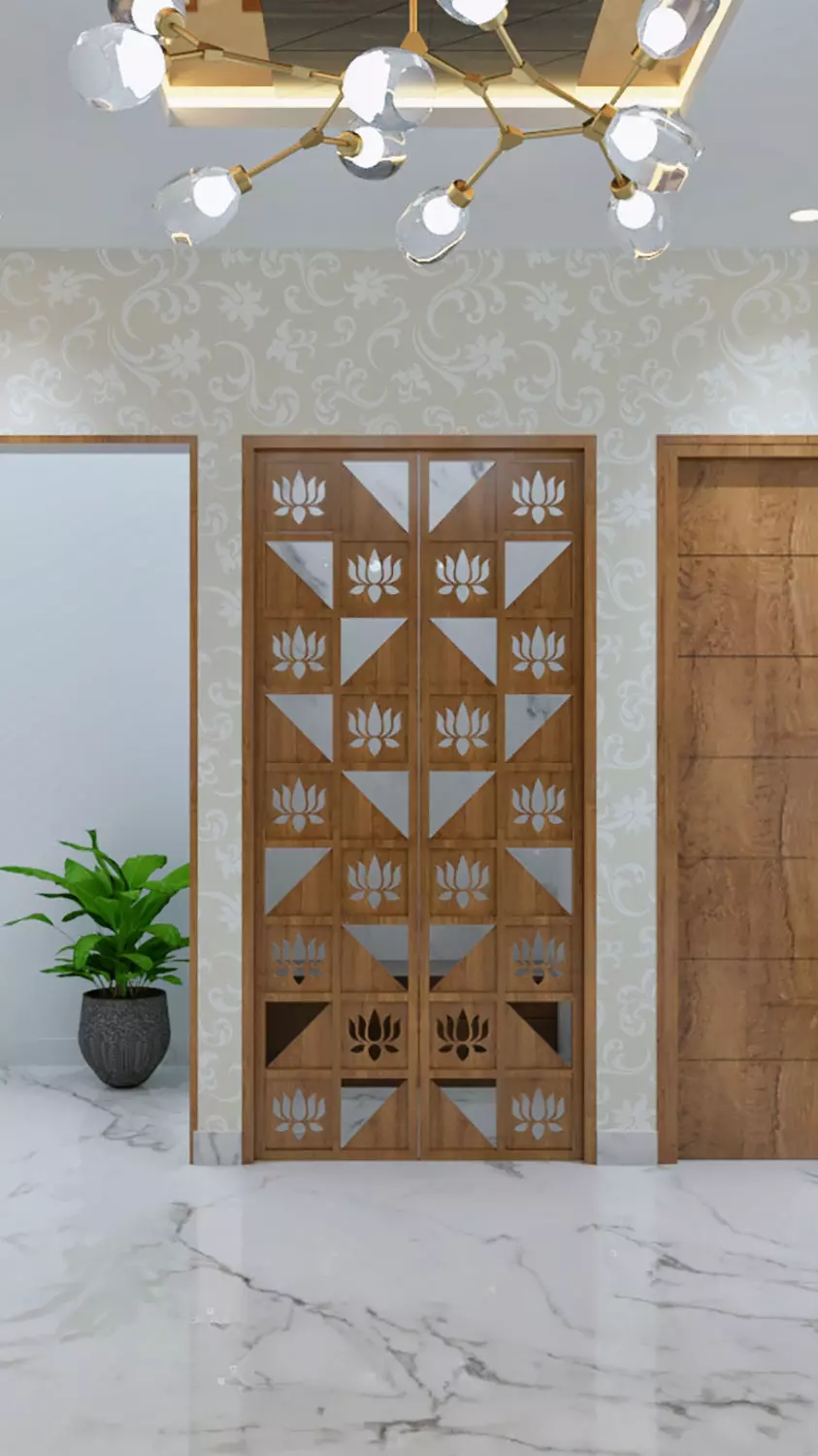 Pooja Door Low-poly 3D model