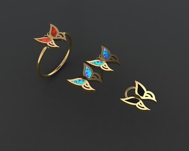 Z88- butterfry Diamond set 3D print model