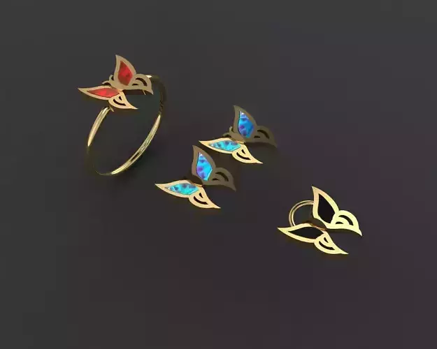 Z88- butterfry Diamond set 3D print model