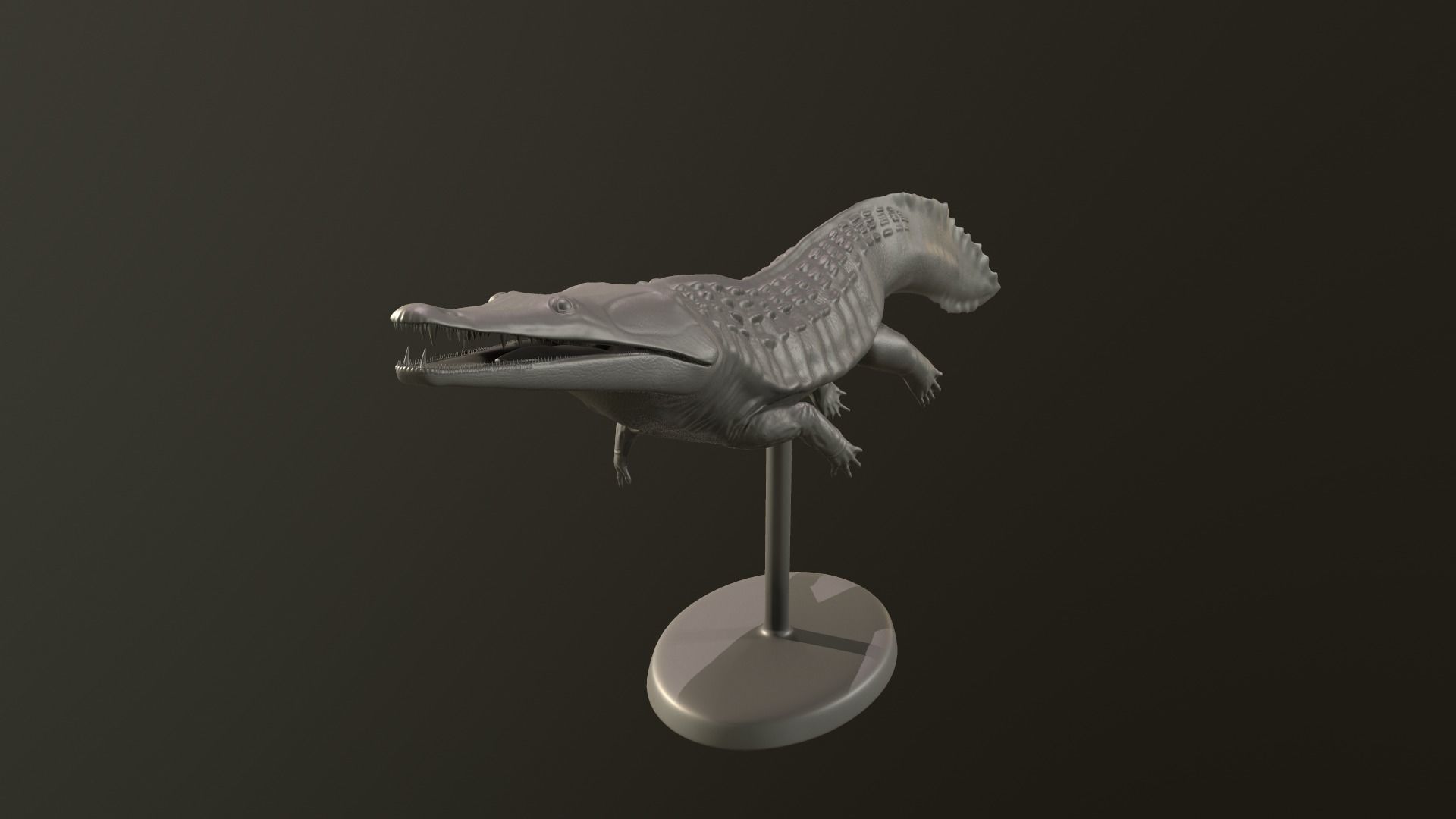 Trematosaurus alligator 3D print model_2