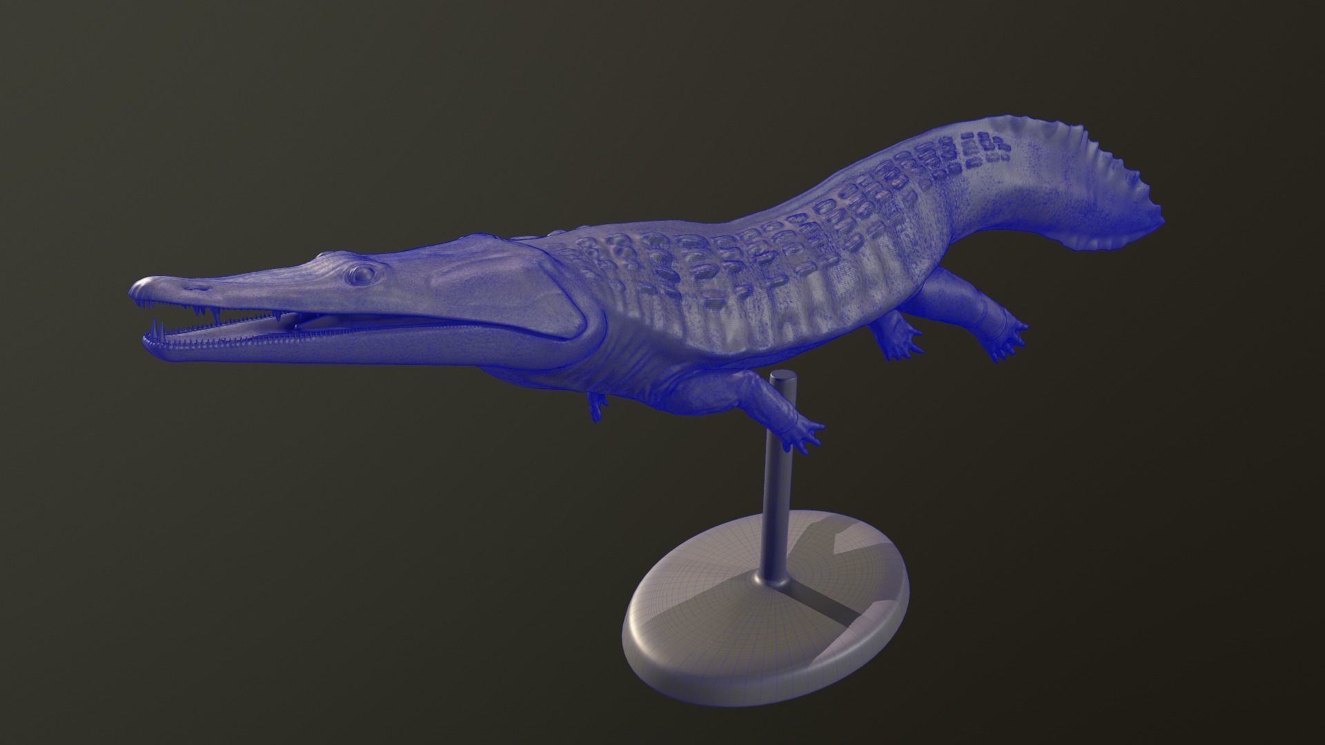 Trematosaurus alligator 3D print model_5