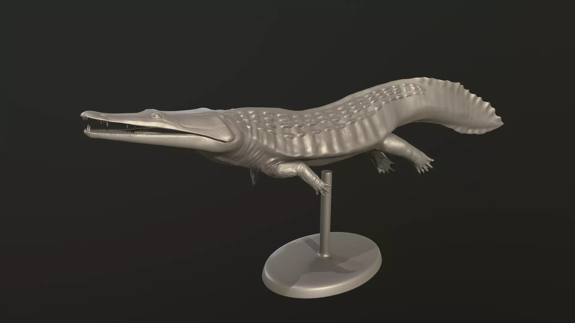 Trematosaurus alligator 3D print model_0