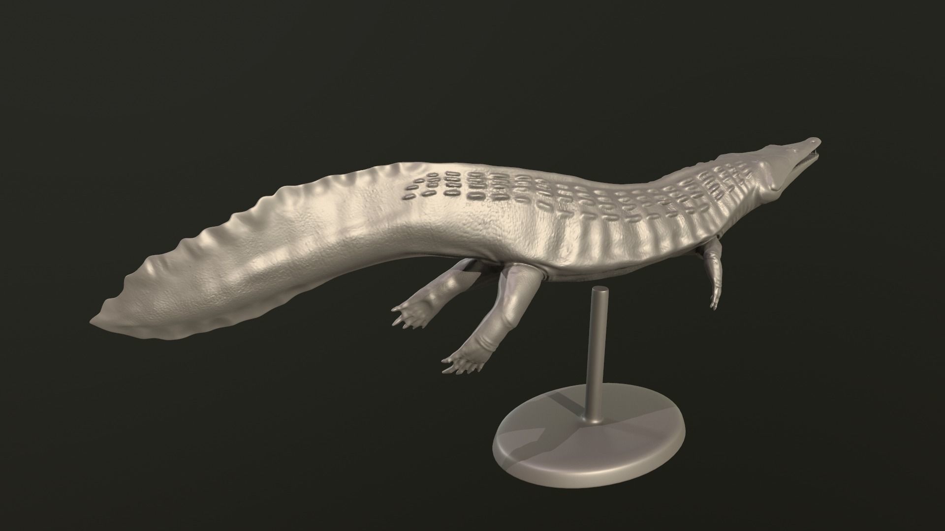 Trematosaurus alligator 3D print model_4