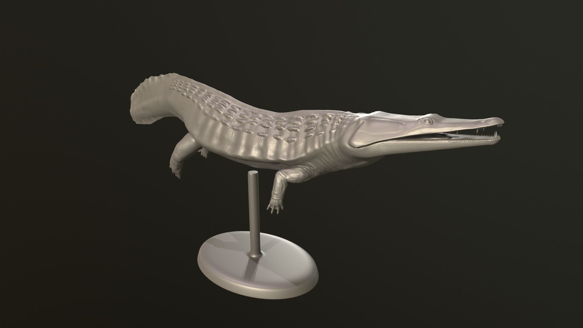 Trematosaurus alligator 3D print model_3