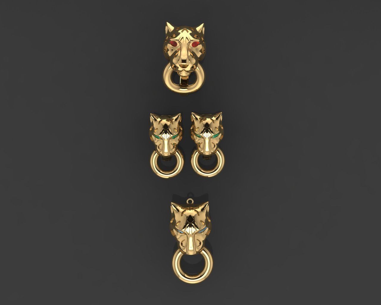 Z89-panther Diamond set 3D print model_1