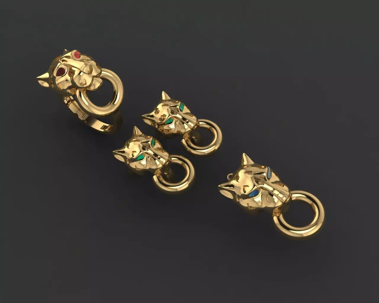 Z89-panther Diamond set 3D print model_0