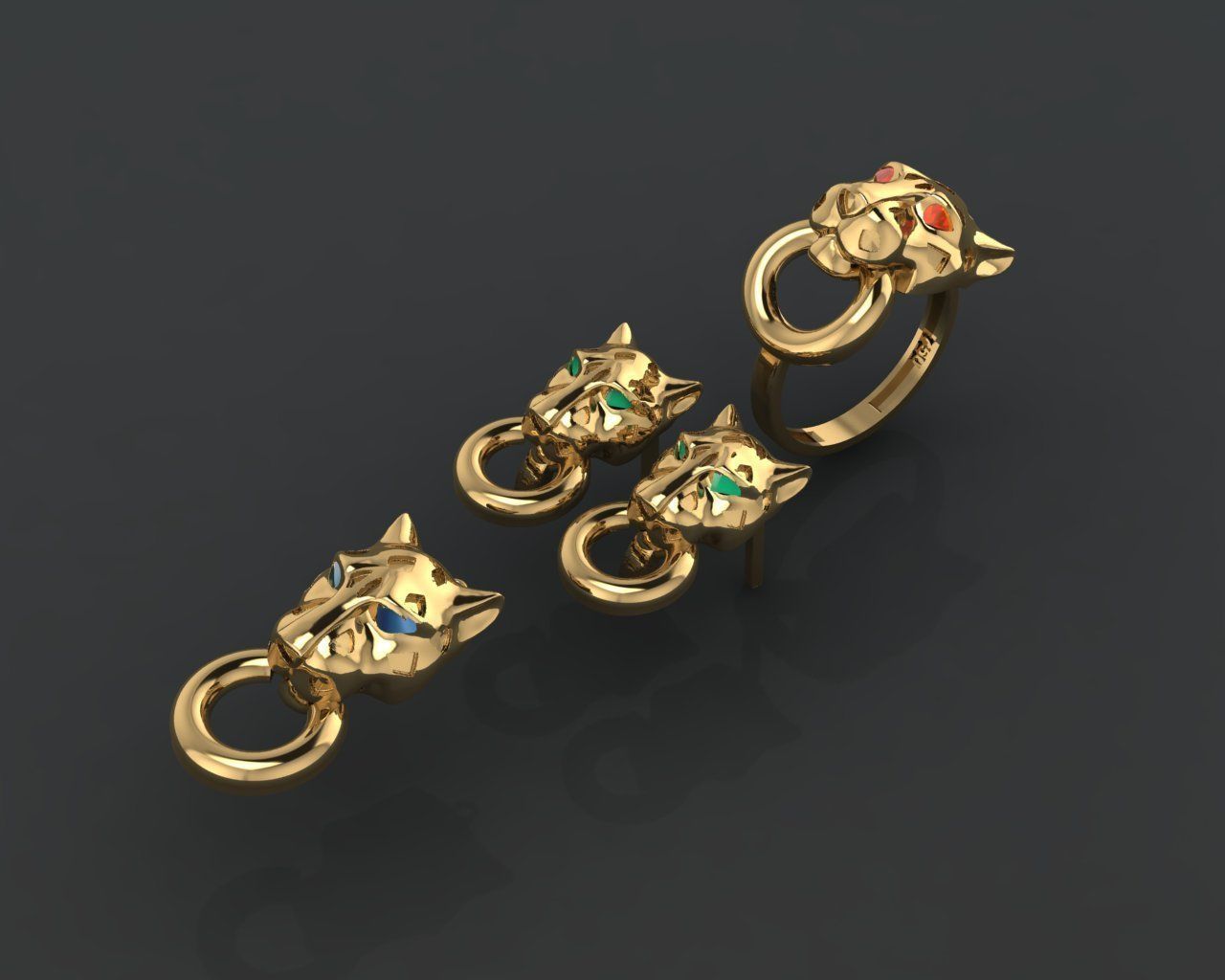 Z89-panther Diamond set 3D print model_2