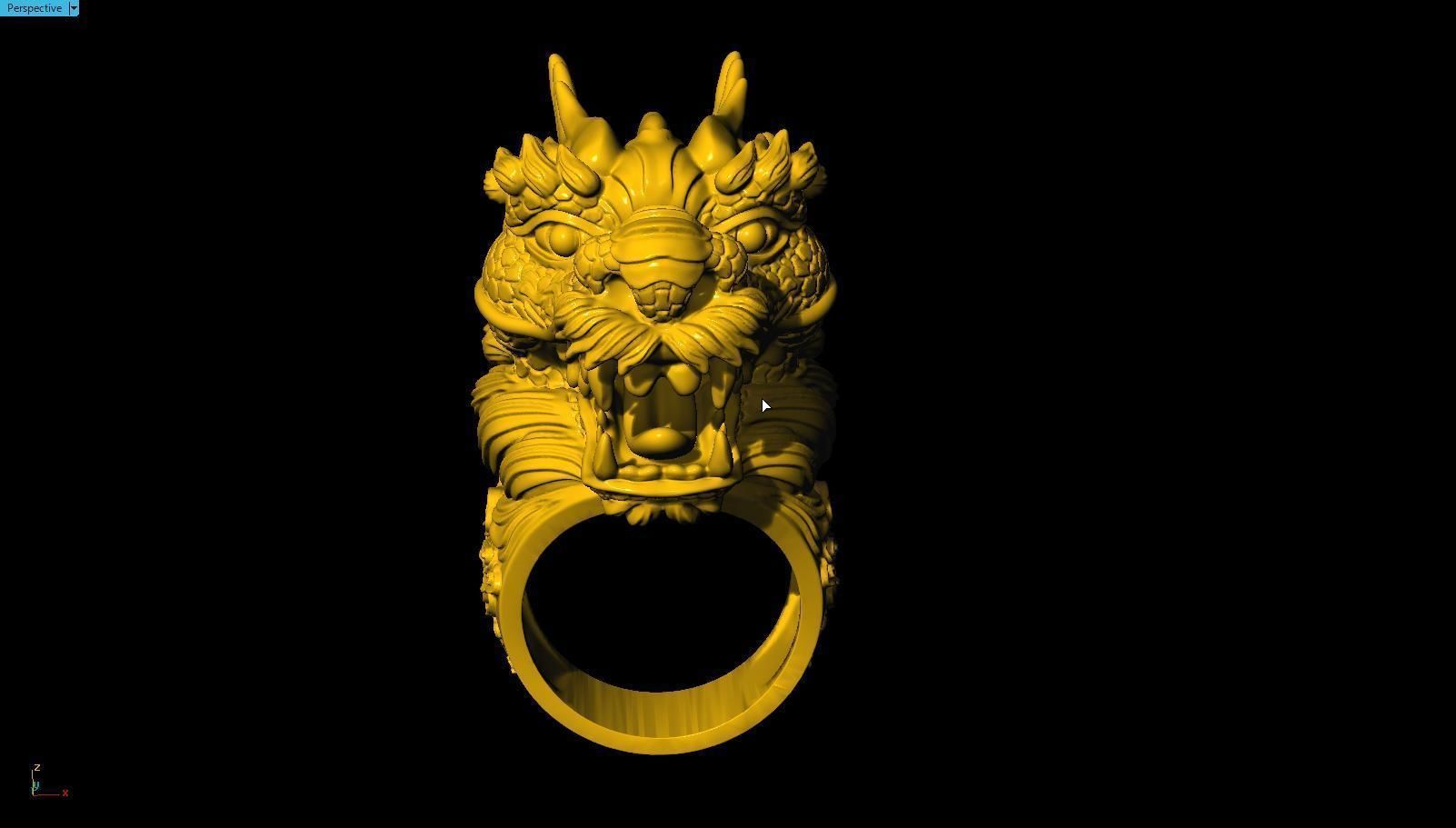 Dragon Ring 3D print model_5