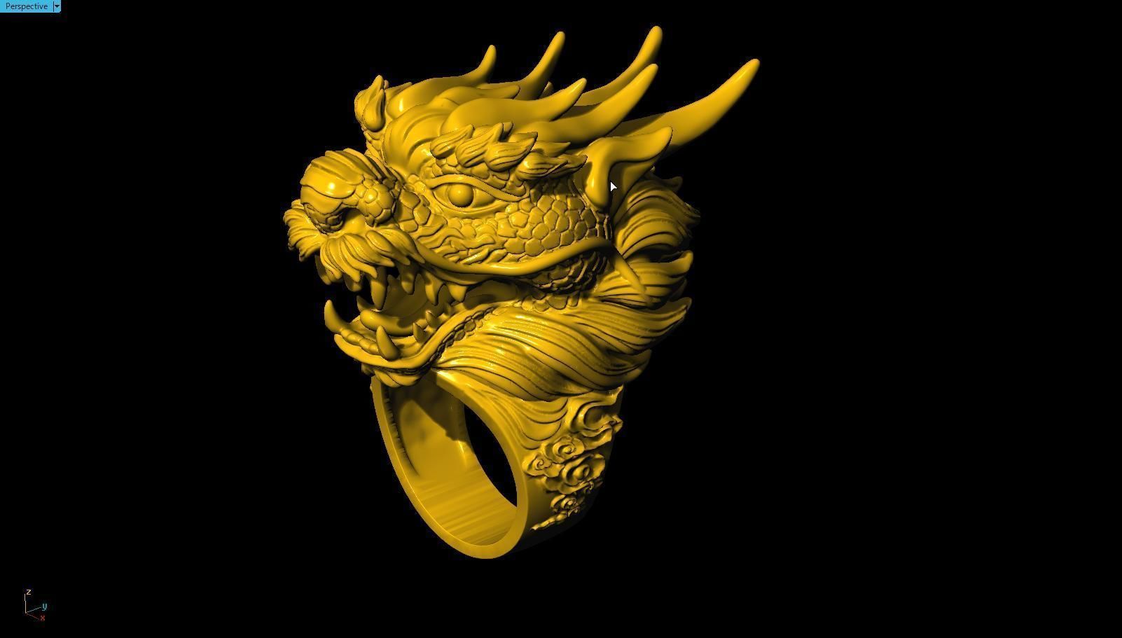 Dragon Ring 3D print model_2