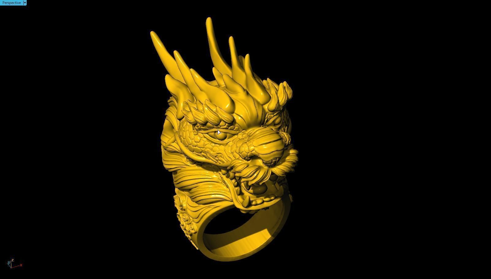 Dragon Ring 3D print model_3