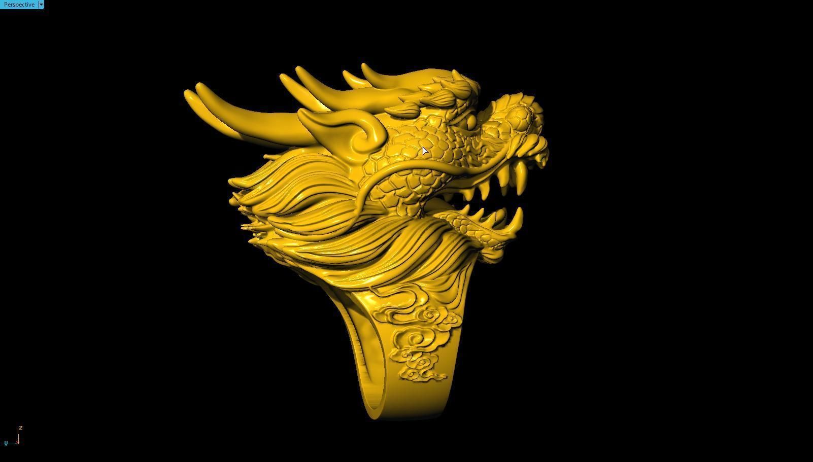 Dragon Ring 3D print model_6