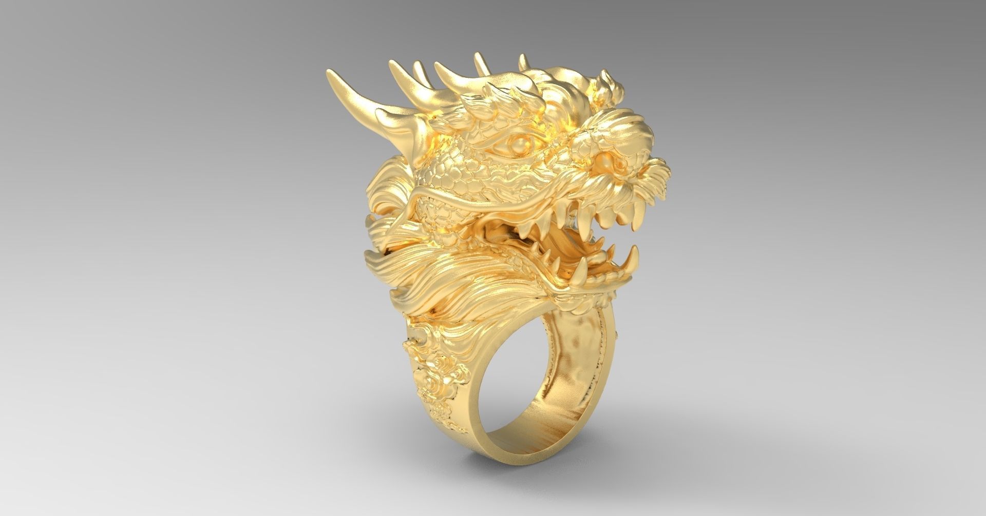 Dragon Ring 3D print model_1
