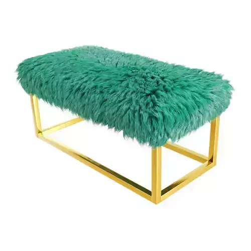 Marilyn Bench Ottoman Faux Fur 3D model