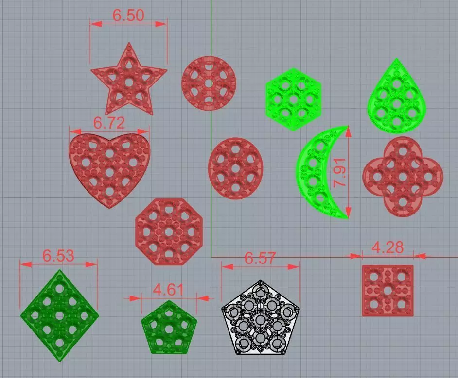 series of pendants with stones Free 3D model