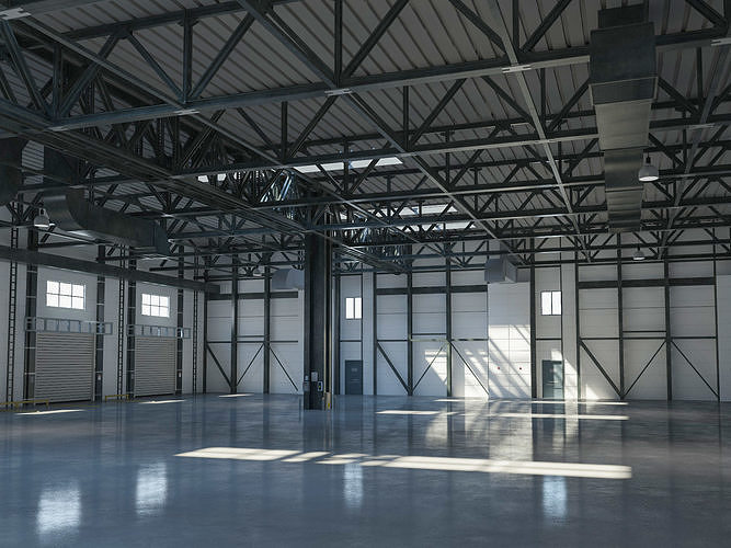 Warehouse 6 interior and exterior 3D model 3