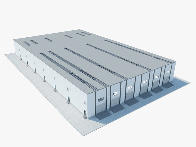 Warehouse 6 interior and exterior 3D model 2