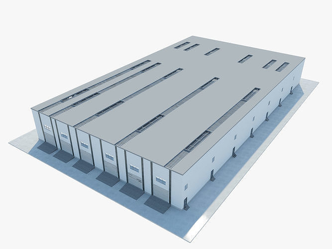 Warehouse 6 interior and exterior 3D model 4