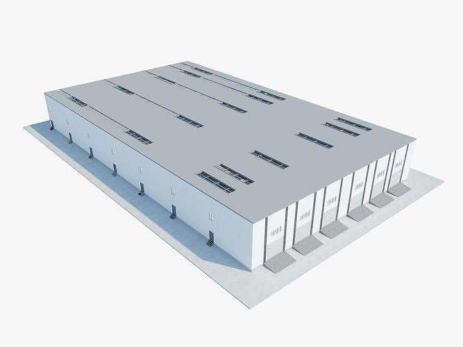 Warehouse 6 interior and exterior 3D model 6