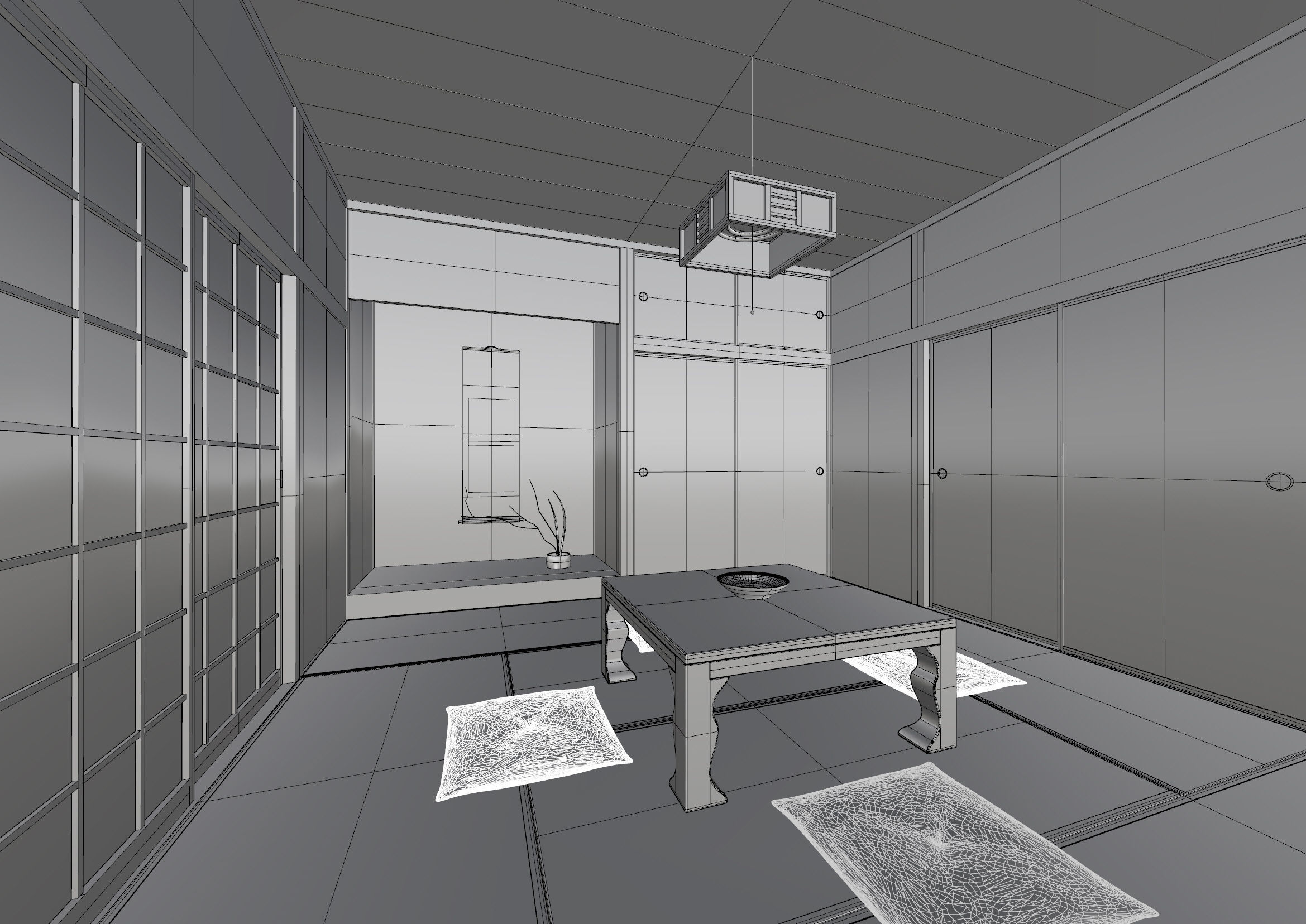Japanese-style room 3D model_6