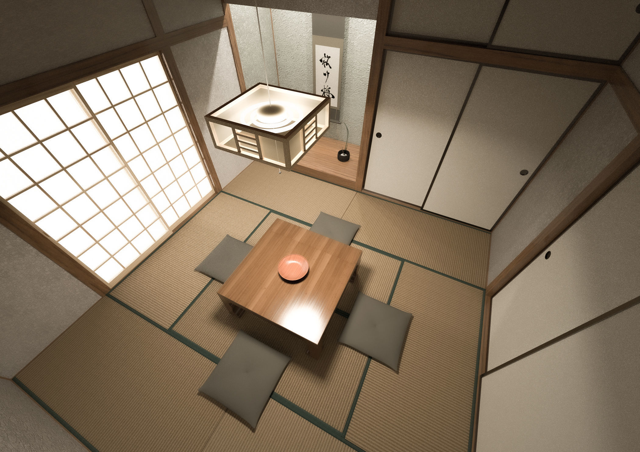 Japanese-style room 3D model_1