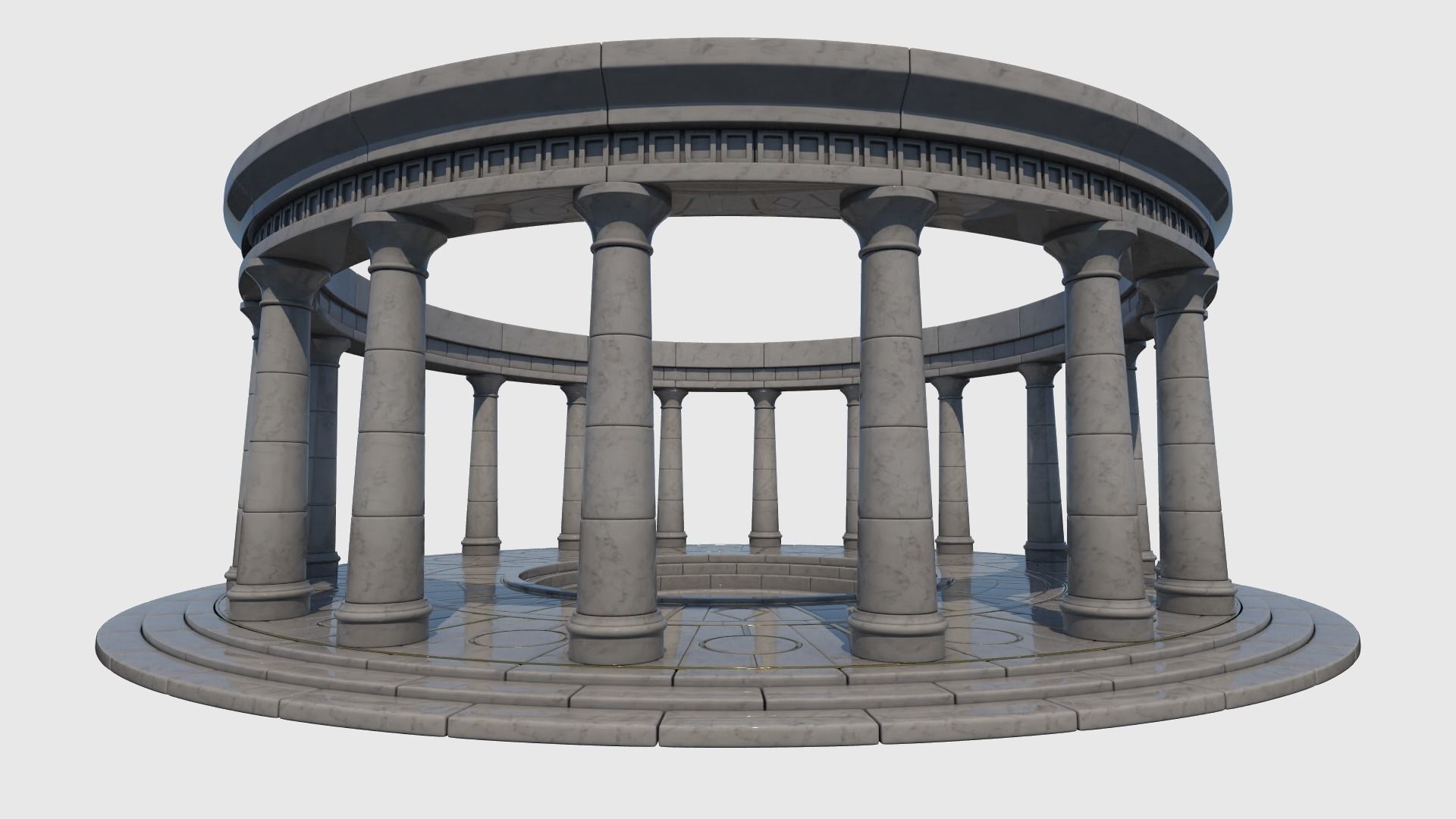 Ancient Altar 3D model_3