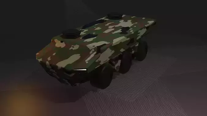 Armored vehicle Low-poly 3D model