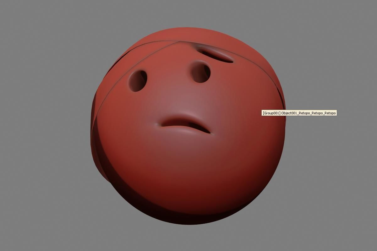 Emoji Face with Head-Bandage 3D model_31