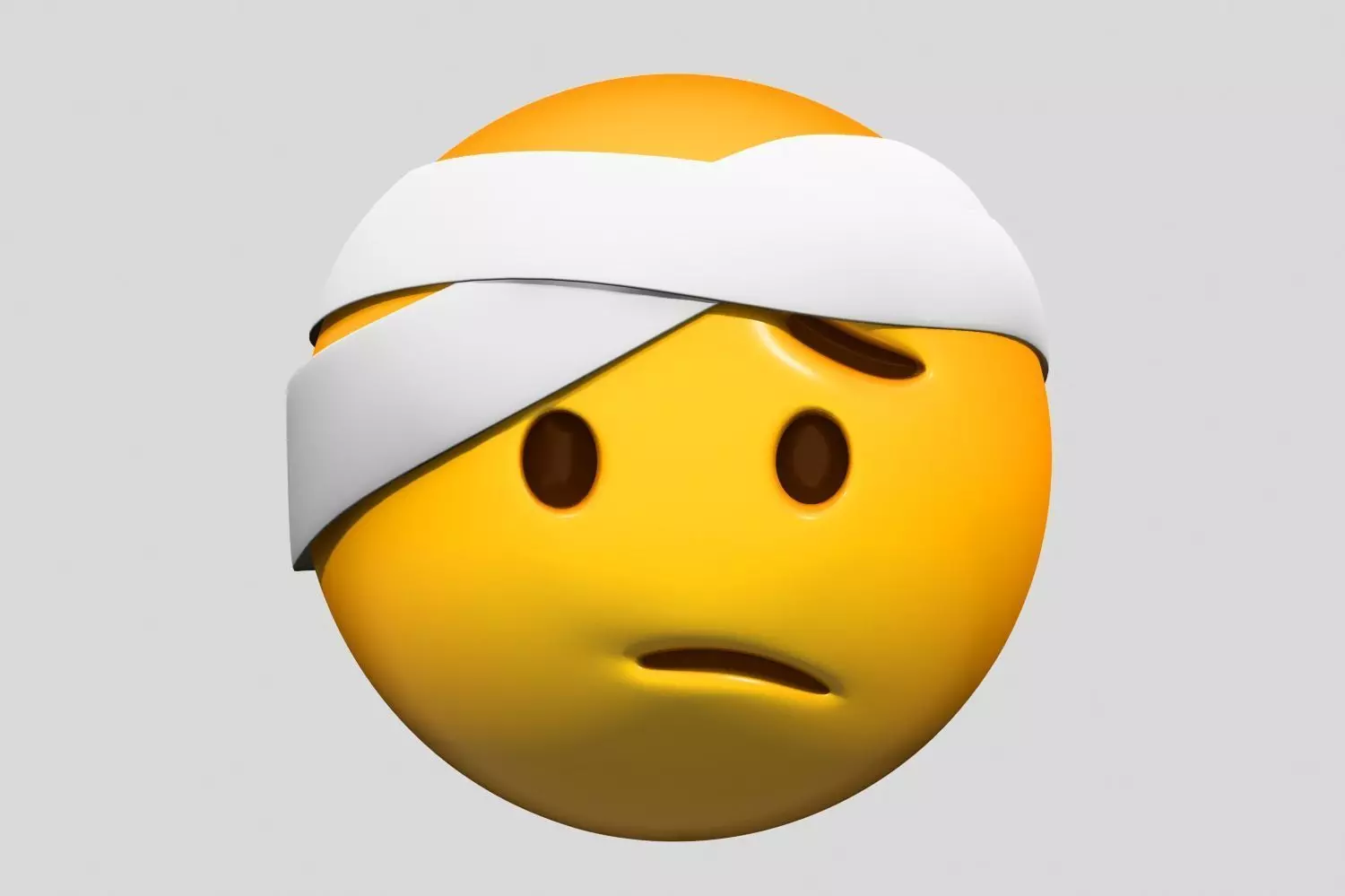 Emoji Face with Head-Bandage 3D model_0