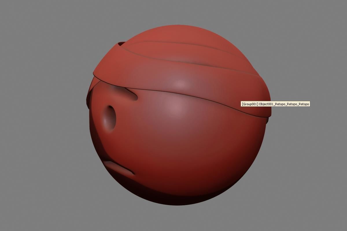 Emoji Face with Head-Bandage 3D model_27