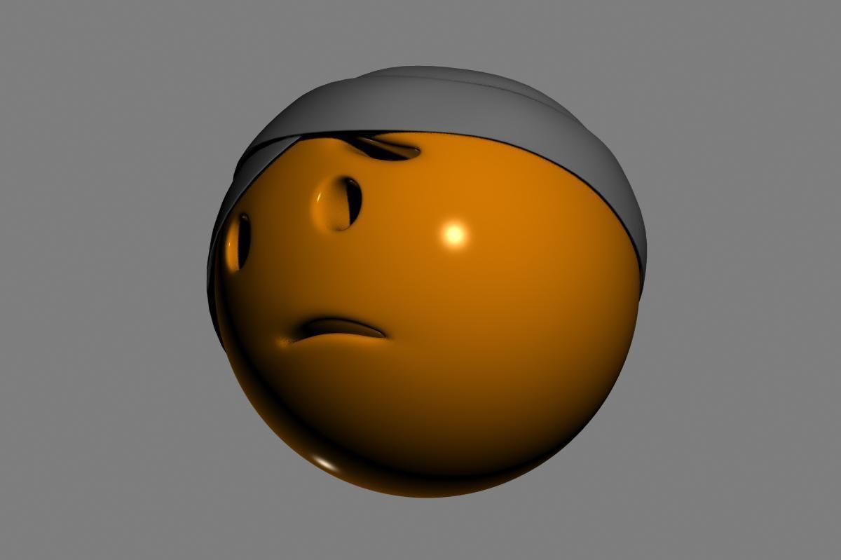 Emoji Face with Head-Bandage 3D model_8