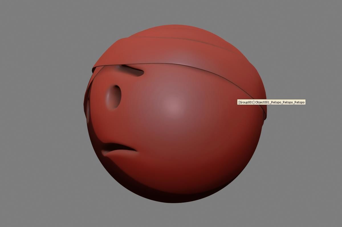 Emoji Face with Head-Bandage 3D model_28