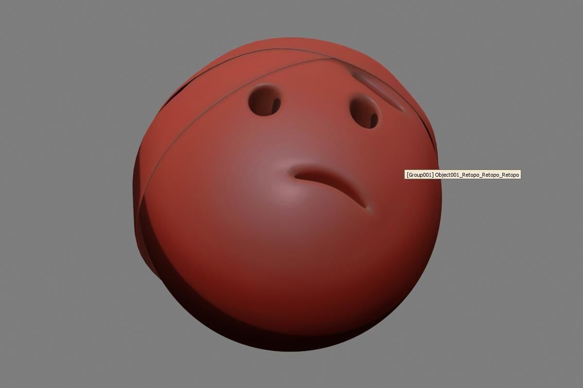 Emoji Face with Head-Bandage 3D model_32