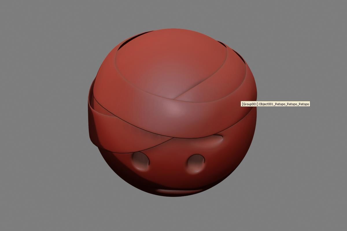 Emoji Face with Head-Bandage 3D model_40