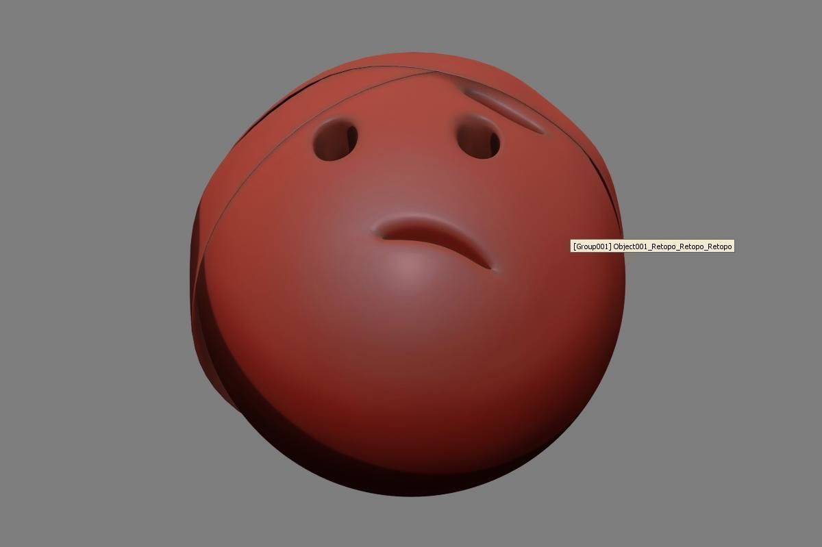 Emoji Face with Head-Bandage 3D model_42
