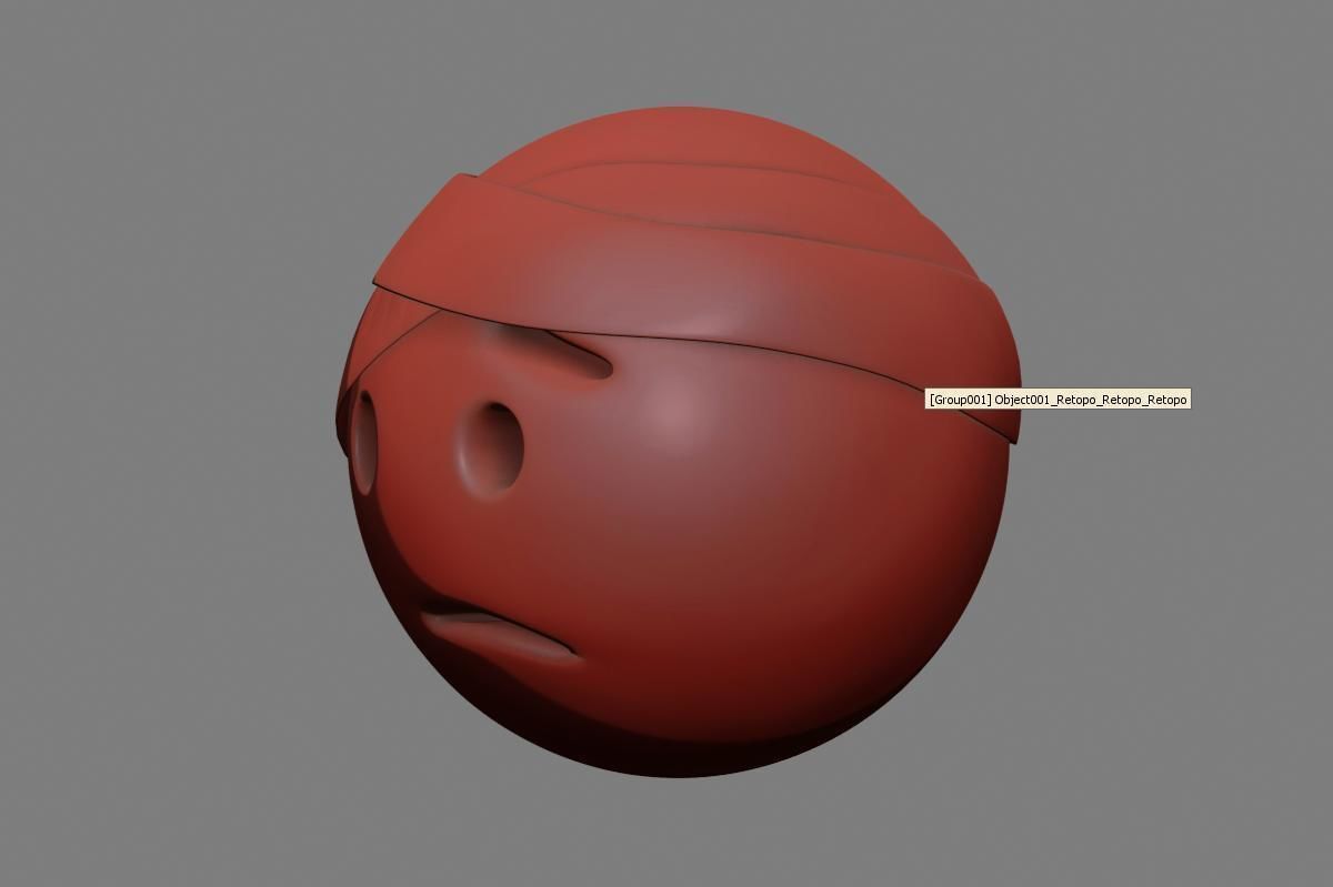 Emoji Face with Head-Bandage 3D model_26