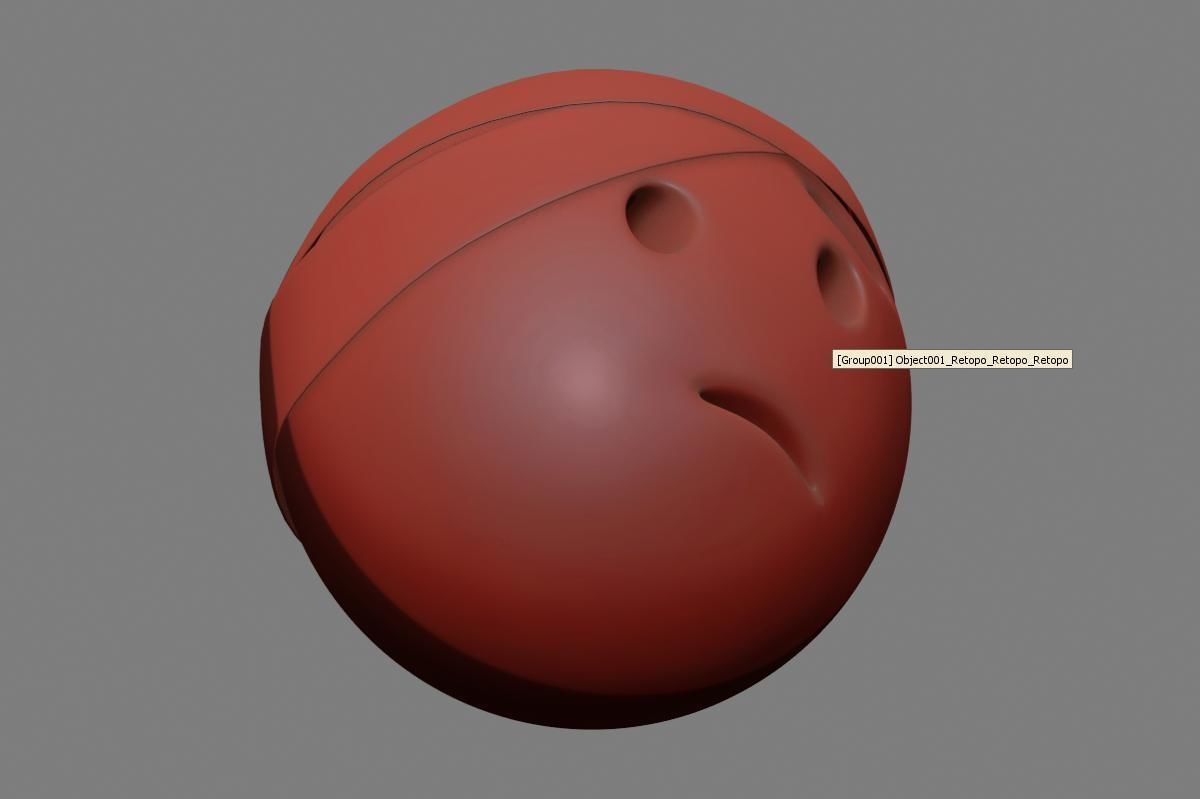 Emoji Face with Head-Bandage 3D model_33
