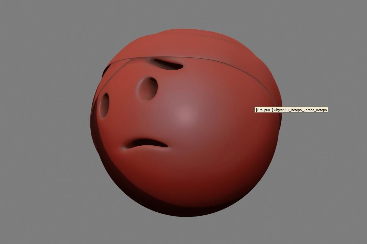 Emoji Face with Head-Bandage 3D model_29