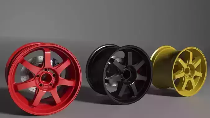 painted Rims 3D model