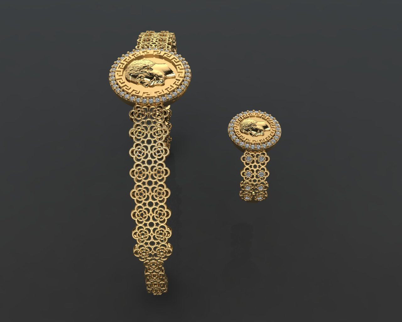 Z-90 diamond set - 5 th george 3D print model_2